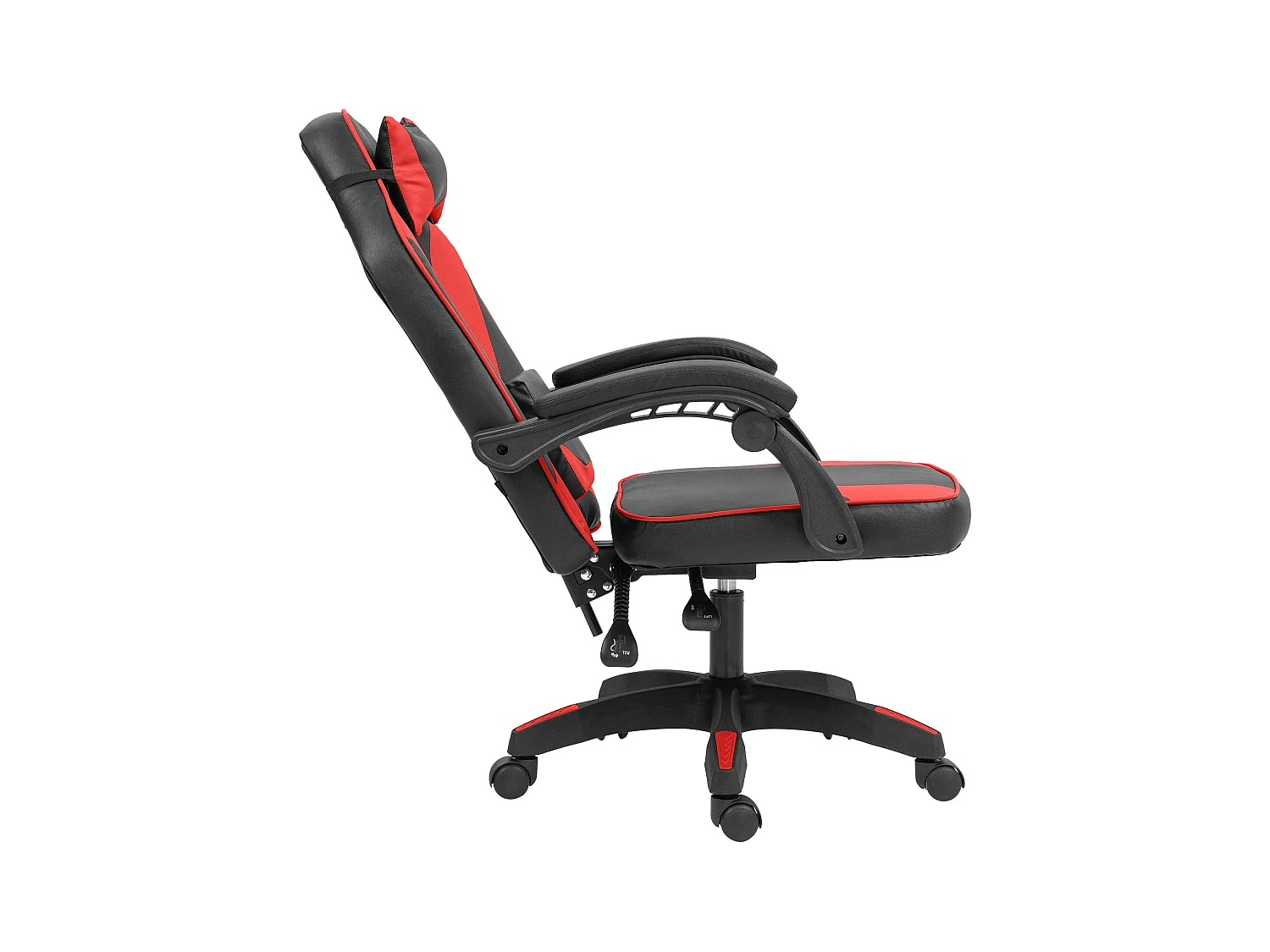 Chaise de bureau - Similicuir - Noir / Rouge - Orkney