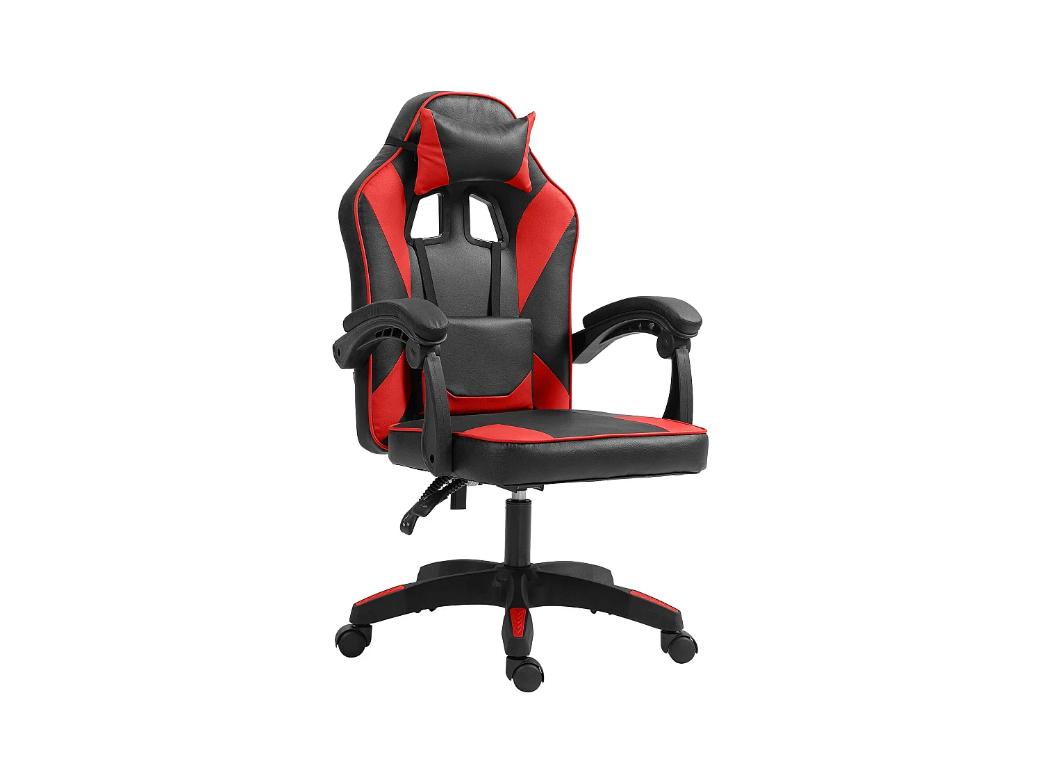 Chaise de bureau - Plastique & Plastique - Noir / Rouge - Orkney