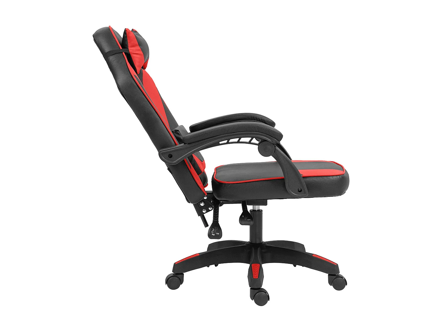 Chaise de bureau - Similicuir - Noir / Rouge - Orkney