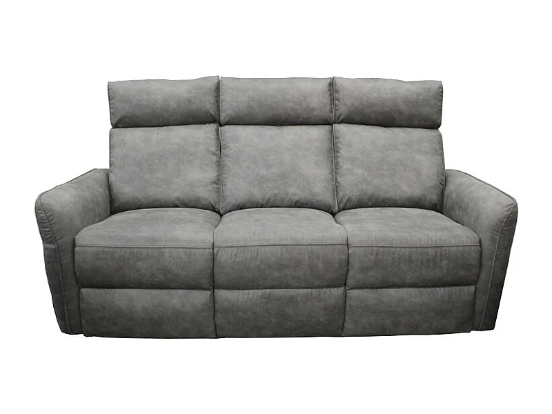 Canapé 3 places électrique relax gris anthracite Lito