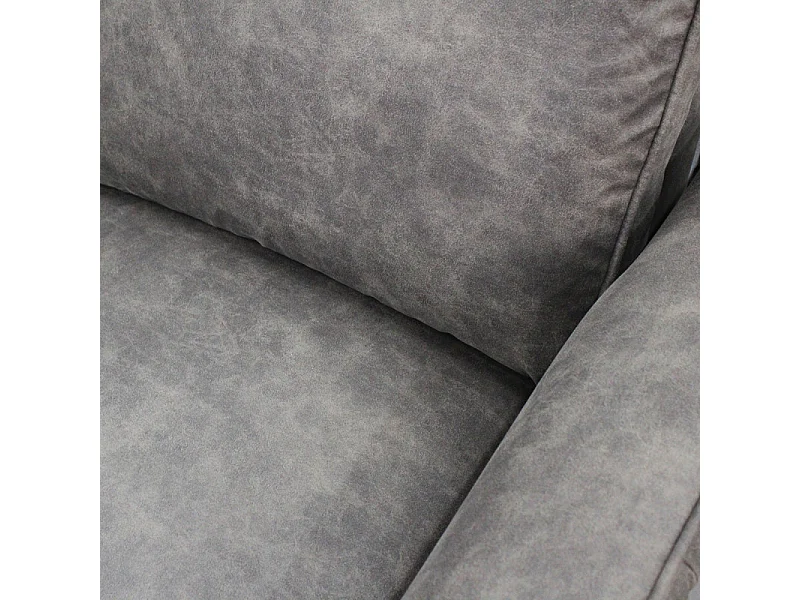 Canapé 2 places électrique relax gris anthracite Lito