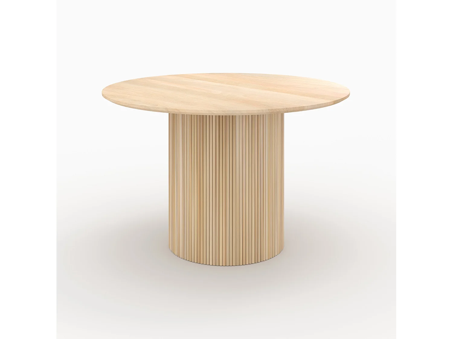 Table ronde 4 personnes en bois de manguier D120 cm - Agathe