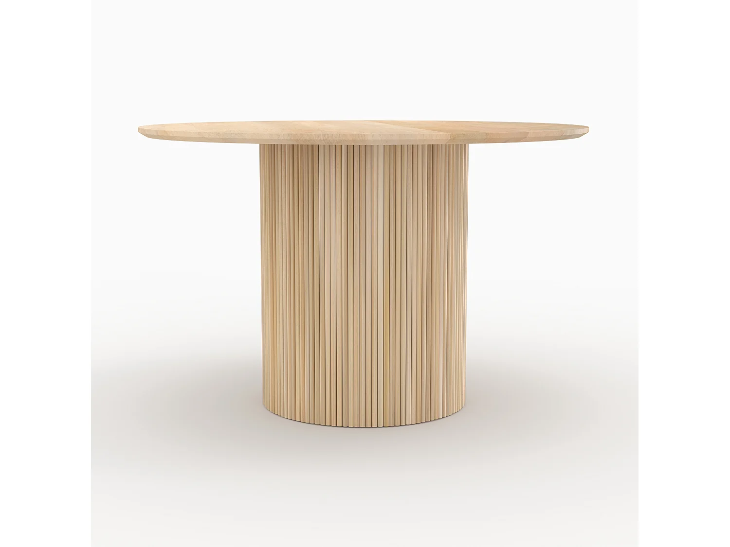 Mesa redonda 4 personas de madera de mango D120 cm - Agathe