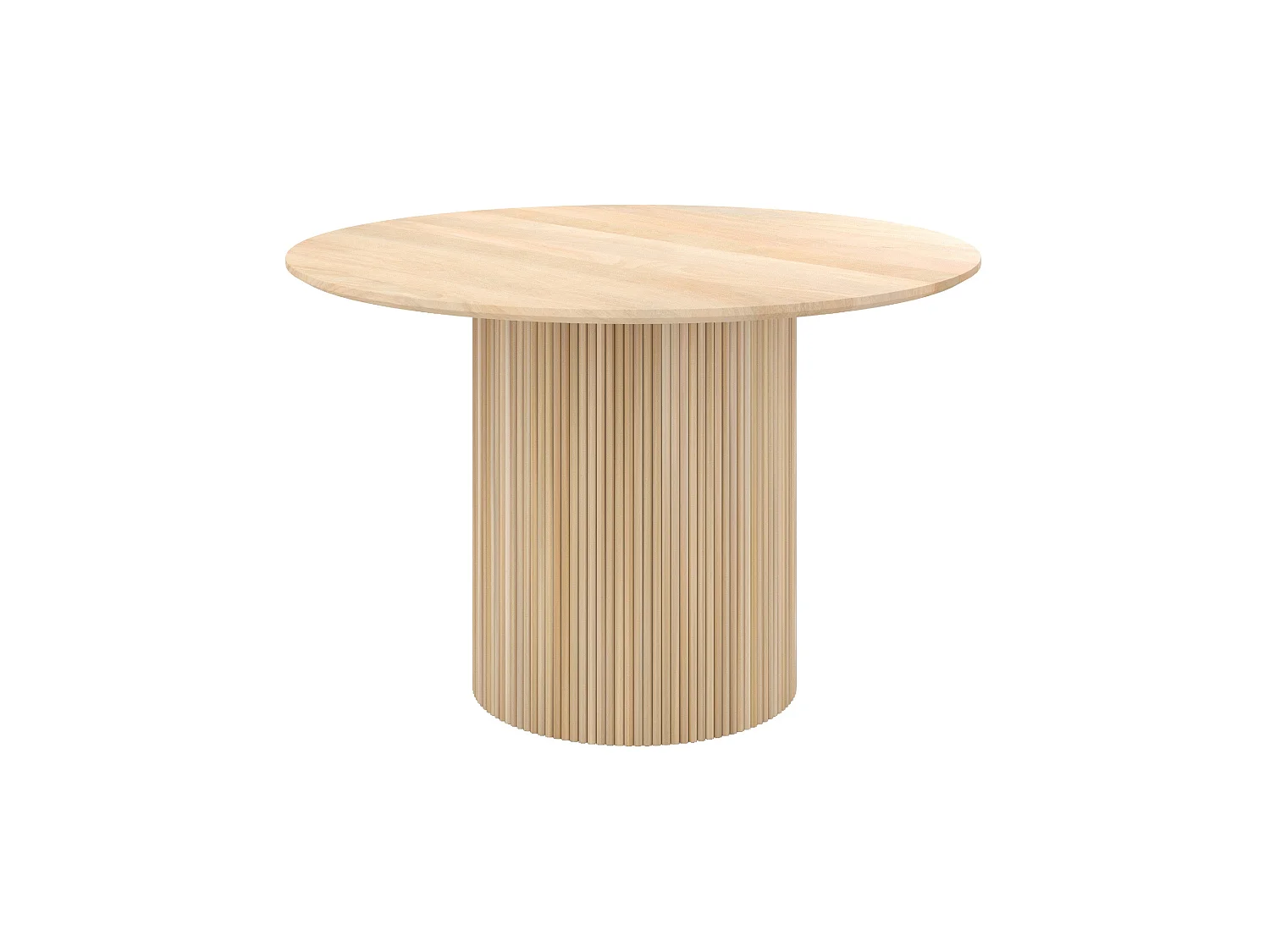 Mesa redonda 4 personas de madera de mango D120 cm - Agathe