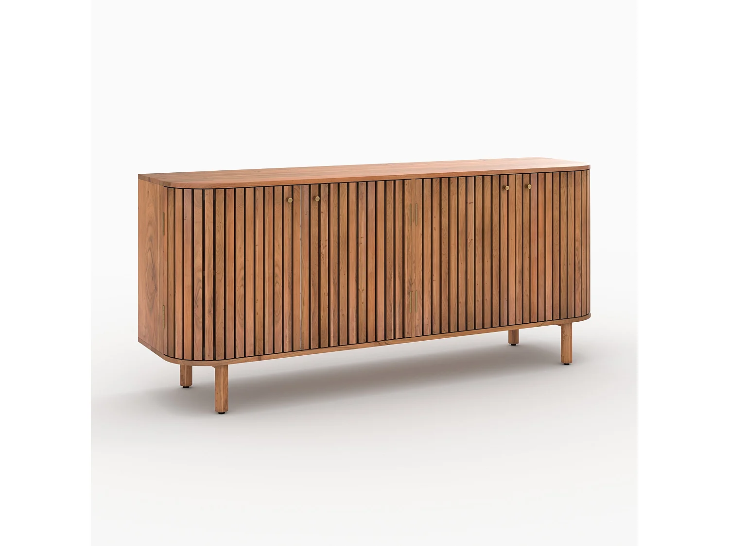 Buffet en bois d'acacia 4 portes - Paola