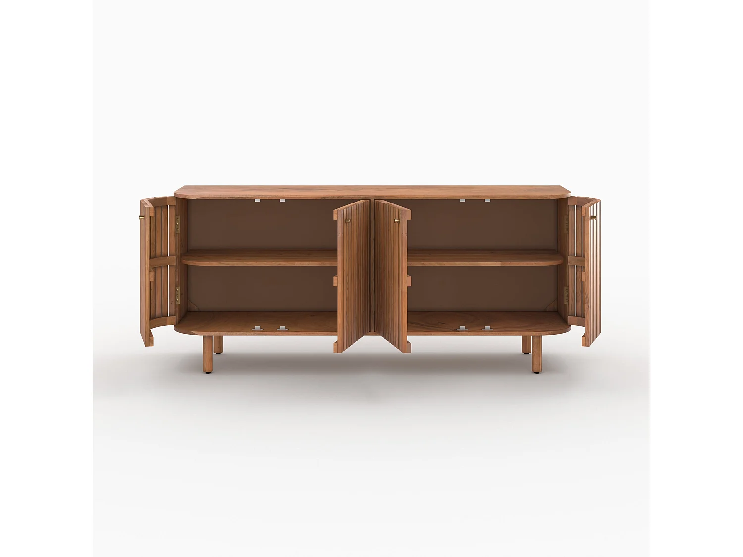 Buffet en bois d'acacia 4 portes - Paola