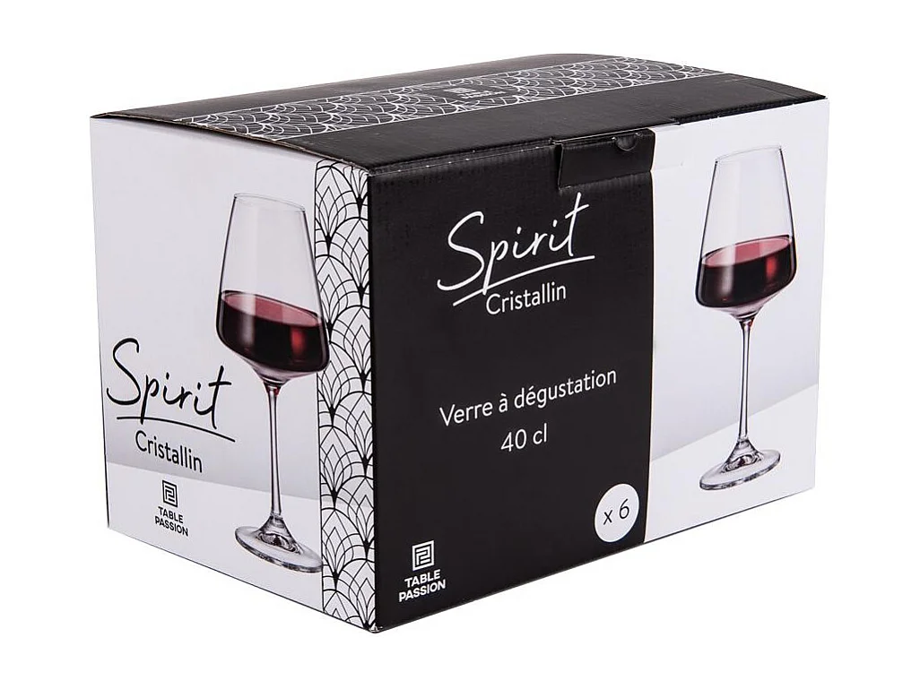 Boite de 6 verres à pied Spirit 40 cl