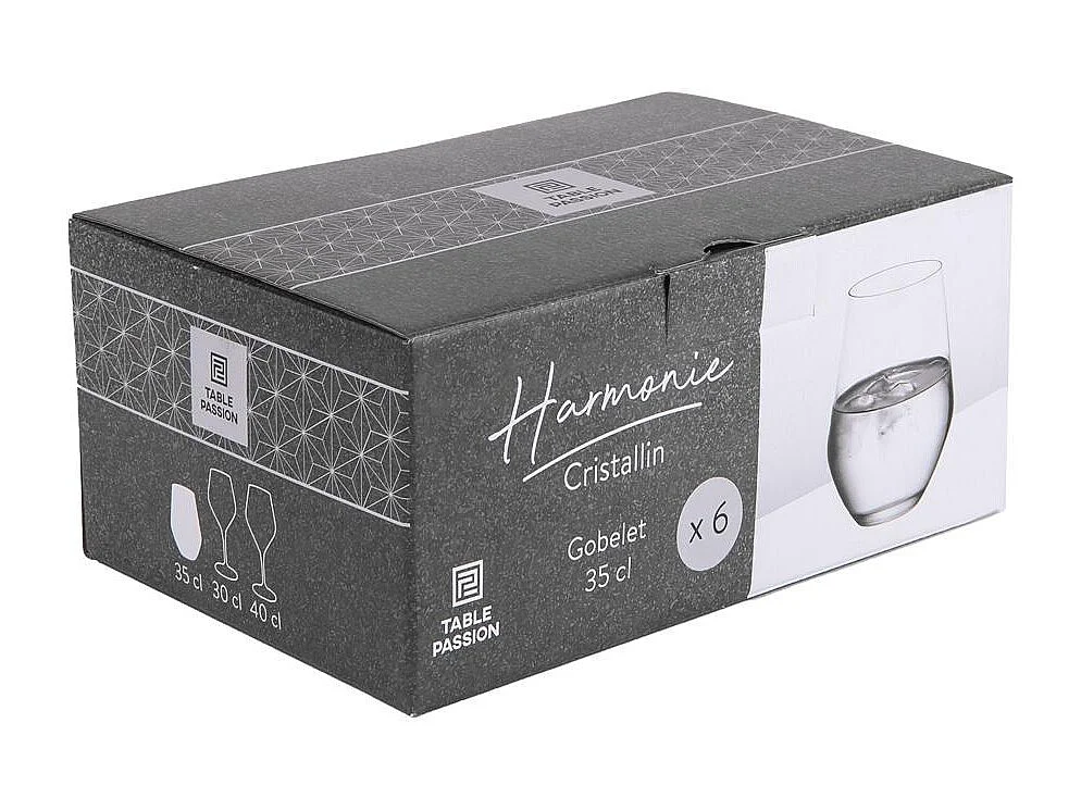 Boite de 6 gobelets Harmonie 35 cl