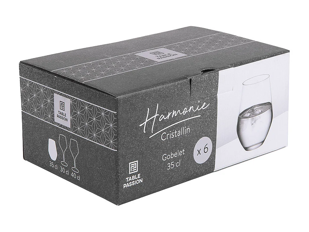 Boite de 6 gobelets Harmonie 35 cl