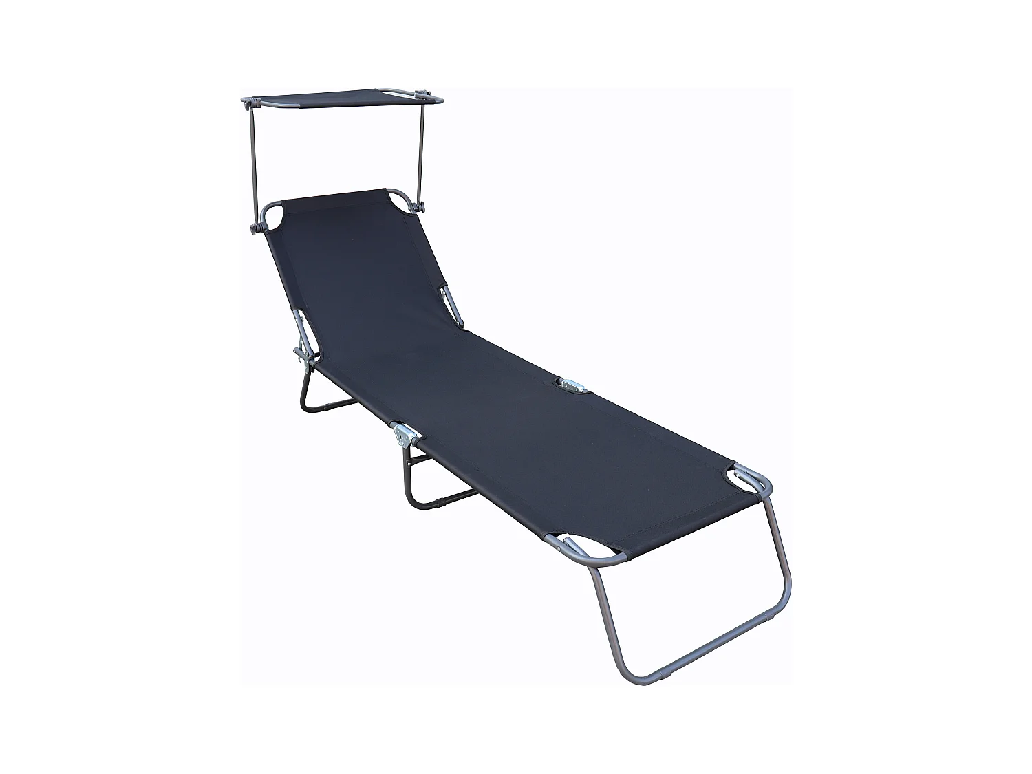 Sun lounger Dach Anthracite L. 185 x H. 24 x W. 55 cm