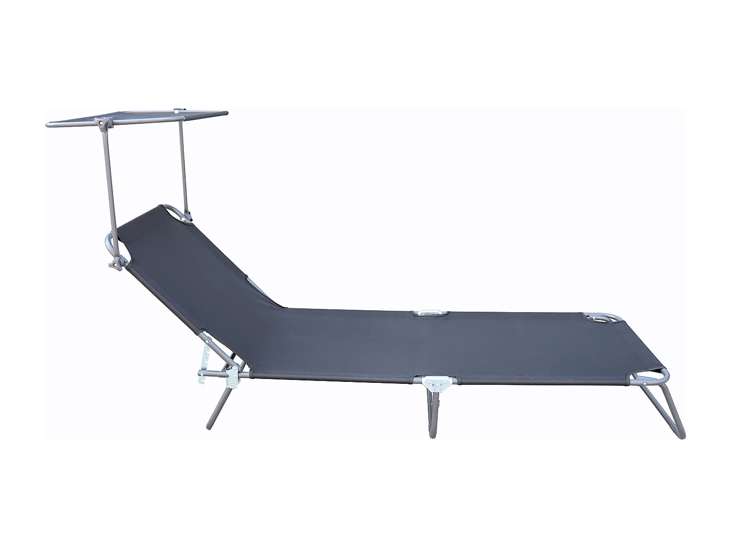 Sun lounger Dach Anthracite L. 185 x H. 24 x W. 55 cm