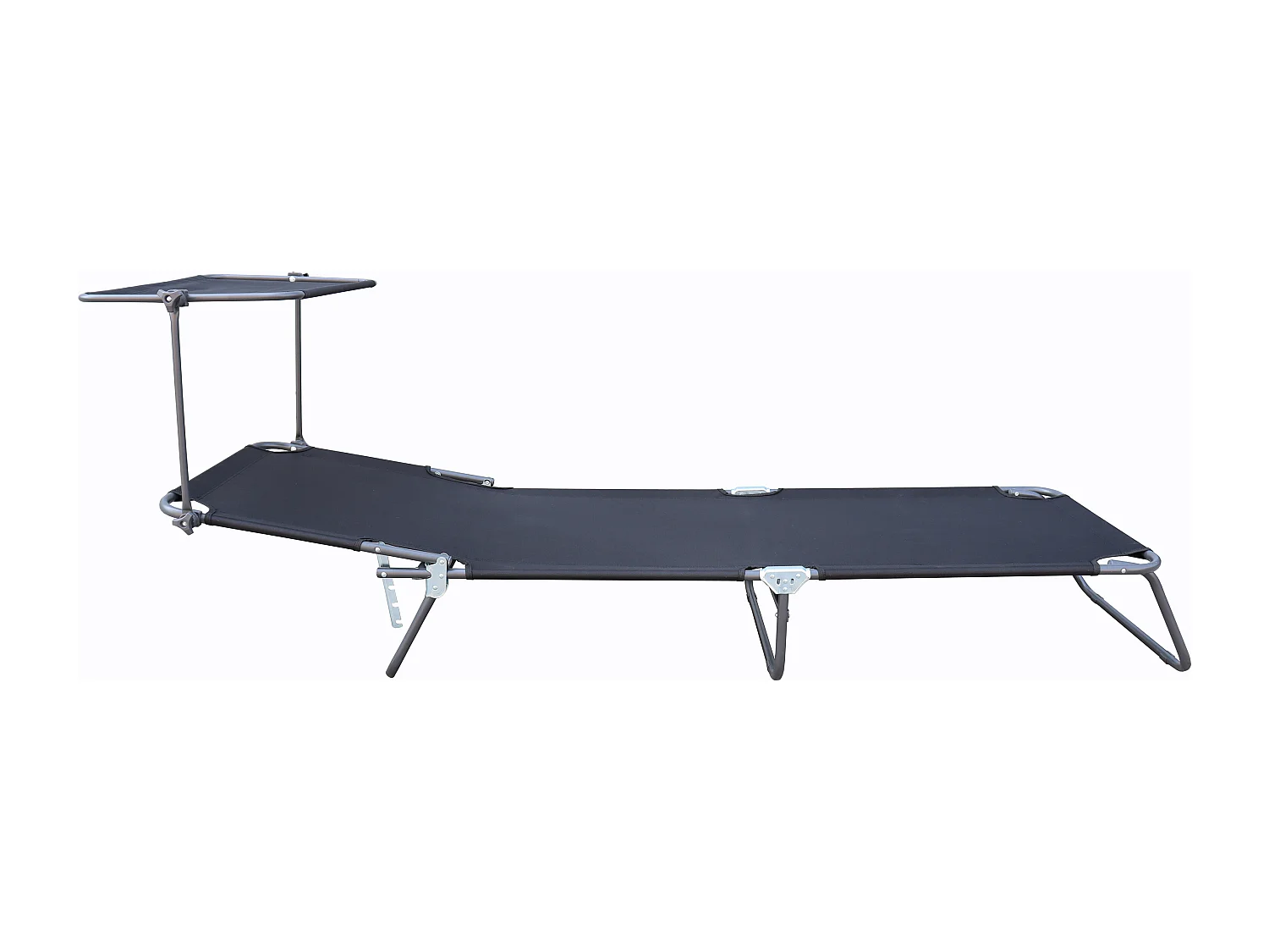 Sun lounger Dach Anthracite L. 185 x H. 24 x W. 55 cm