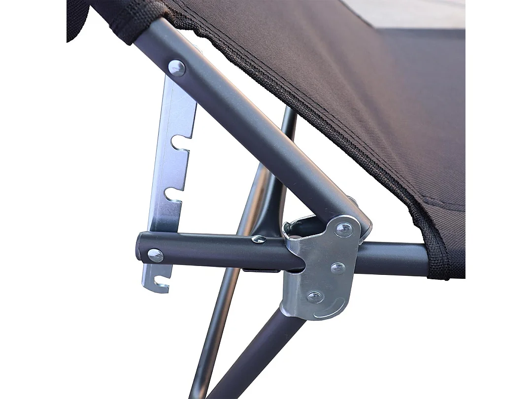 Sun lounger Dach Anthracite L. 185 x H. 24 x W. 55 cm