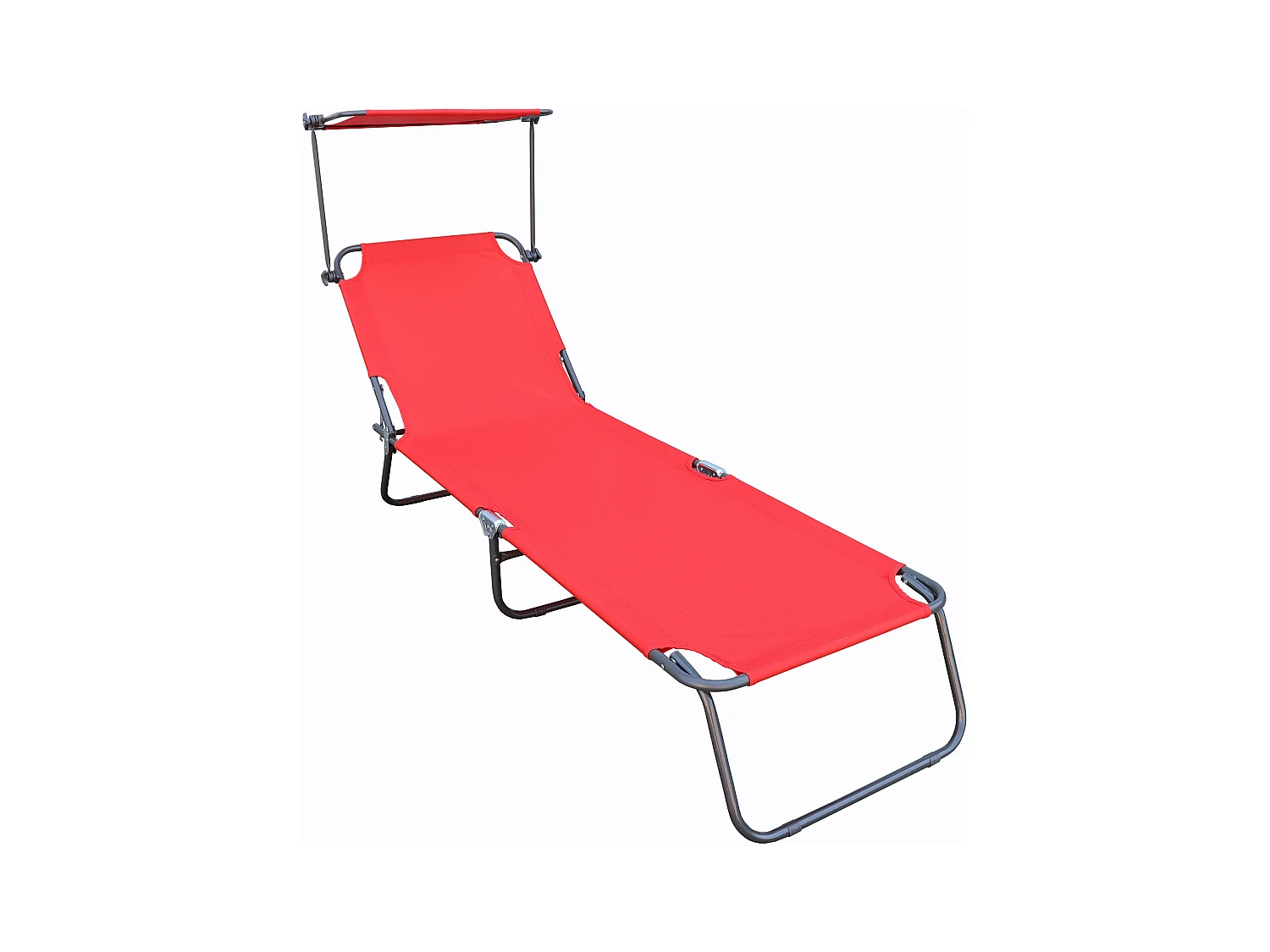 Sun lounger Dach Red L. 185 x H. 24 x W. 55 cm