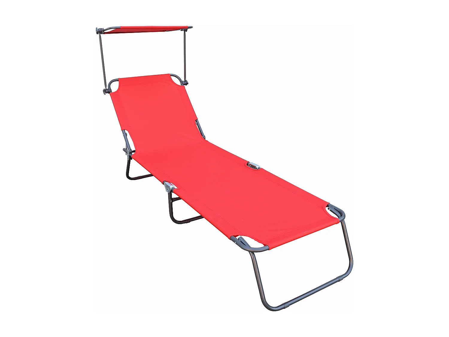 Sun lounger Dach Red L. 185 x H. 24 x W. 55 cm