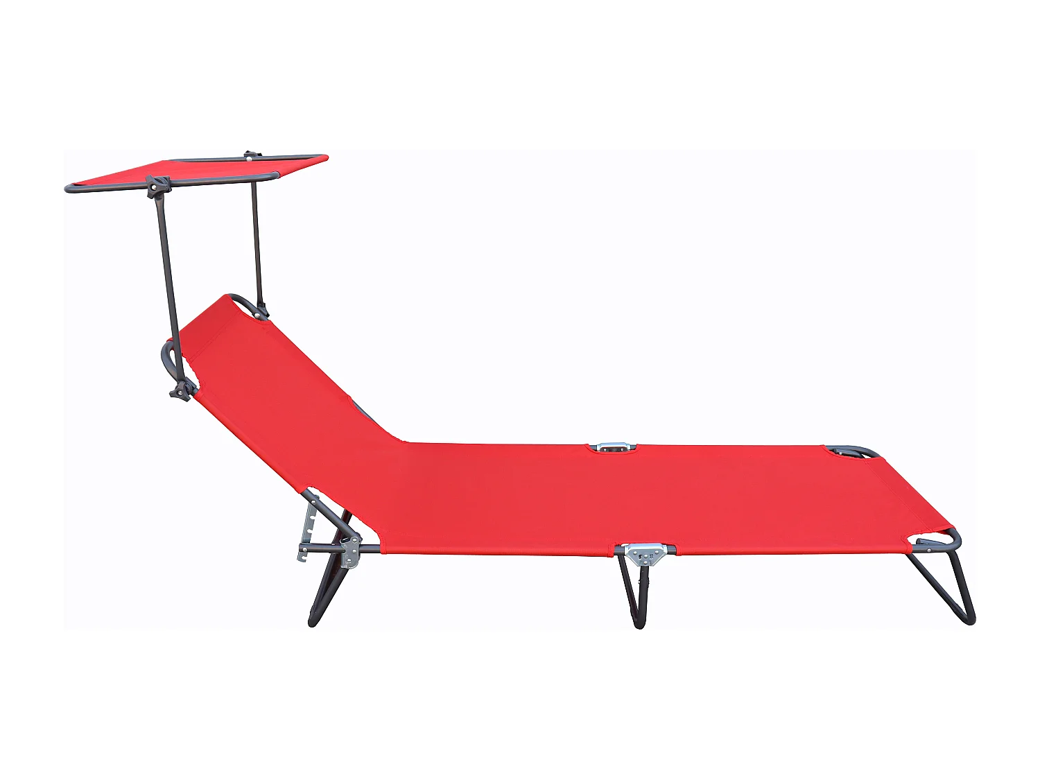 Sun lounger Dach Red L. 185 x H. 24 x W. 55 cm
