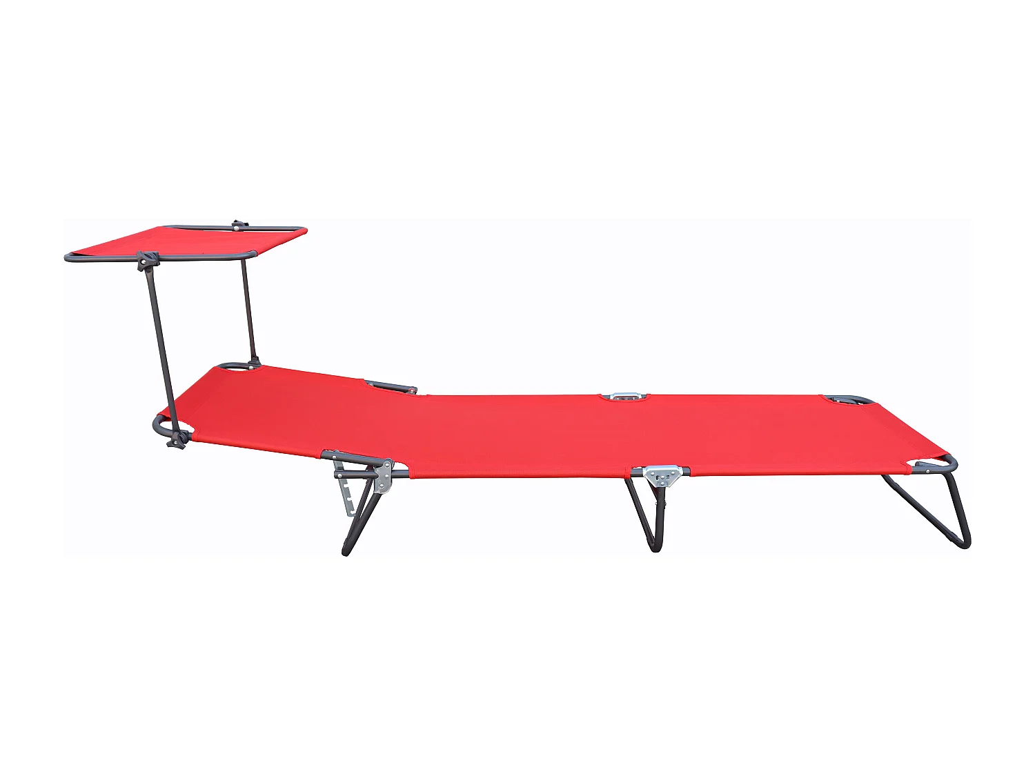Sun lounger Dach Red L. 185 x H. 24 x W. 55 cm