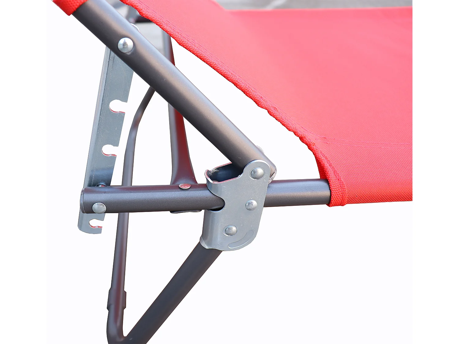 Sun lounger Dach Red L. 185 x H. 24 x W. 55 cm