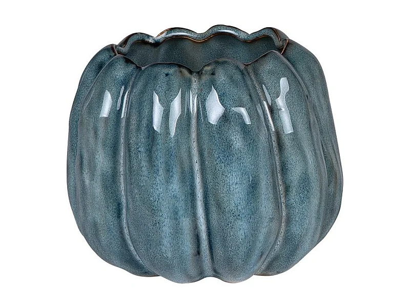 Vase Pump bleu 18,5x14,5 cm