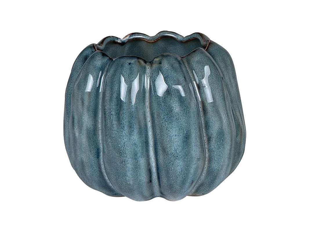 Vase Pump bleu 18,5x14,5 cm