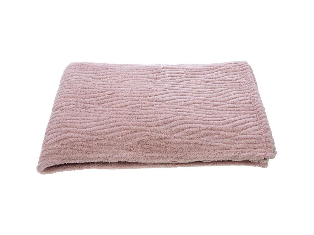 Plaid Cocoon vieux rose 130x170 cm