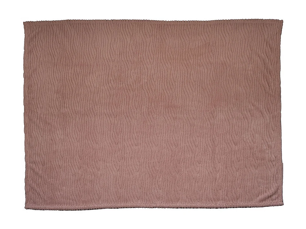 Plaid Cocoon vieux rose 130x170 cm