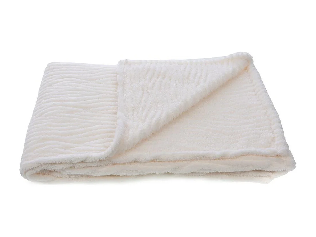 Plaid Cocoon crème 130x170 cm