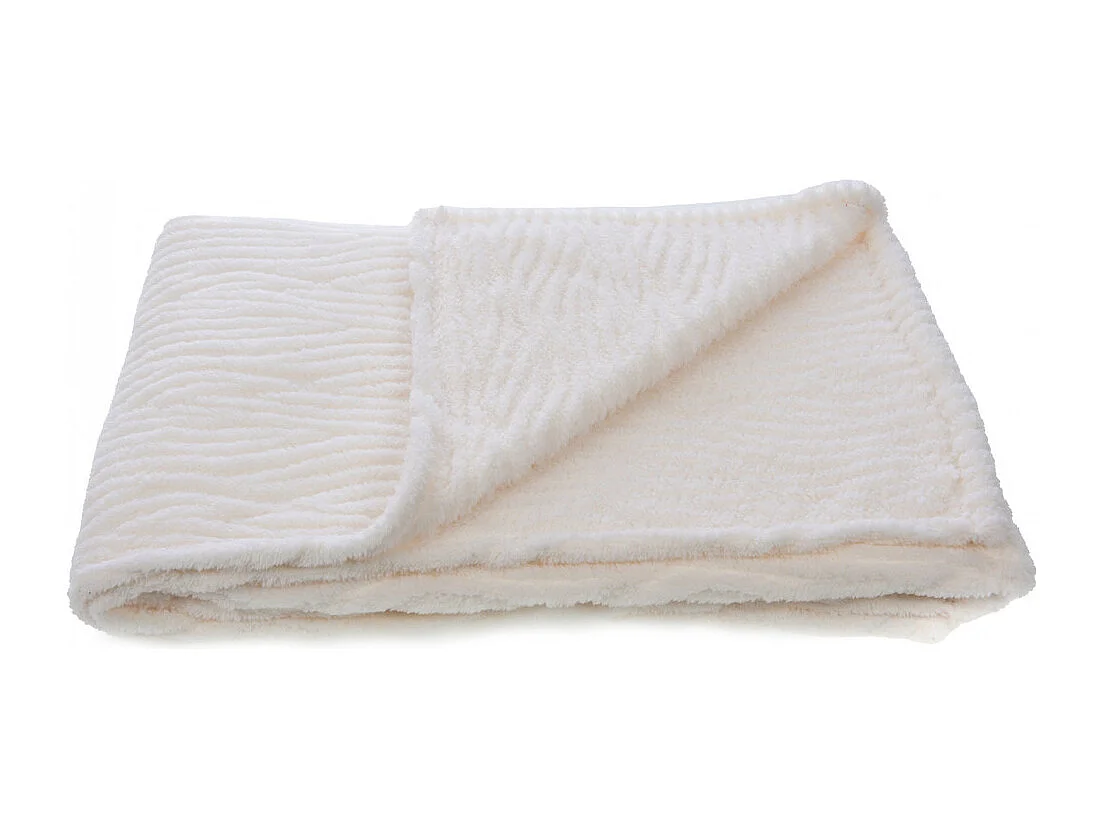 Plaid Cocoon crème 130x170 cm