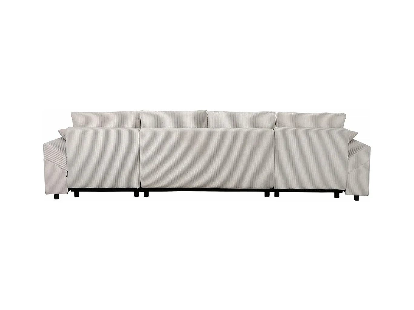 Panorama-Ecksofa aus Cord "Vaugirard II" - 5-Sitzer - Beige