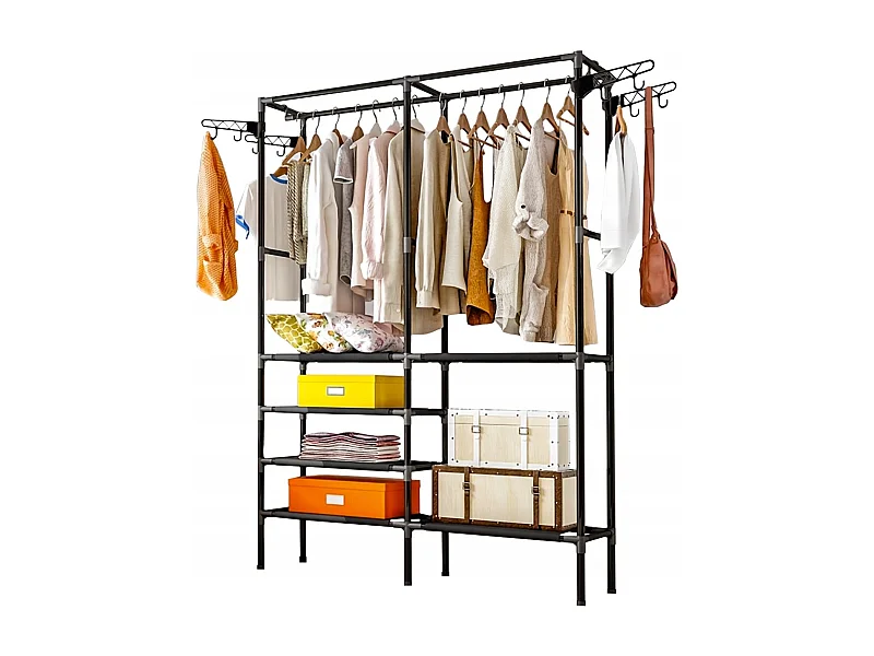 Penderie - double porte manteaux 173 x 36 x 108 cm