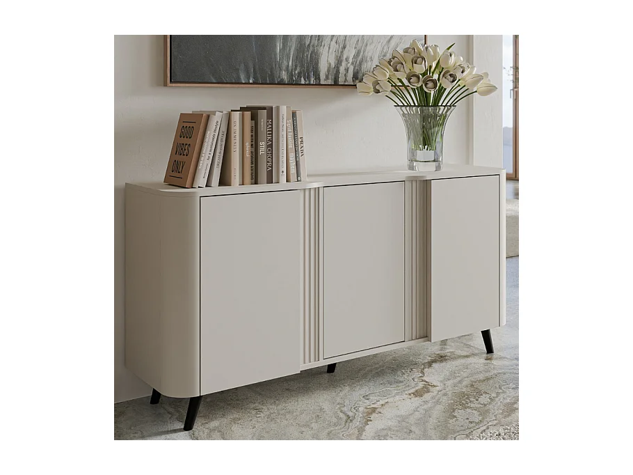 Buffet beige - 3 portes - 150cm Viali