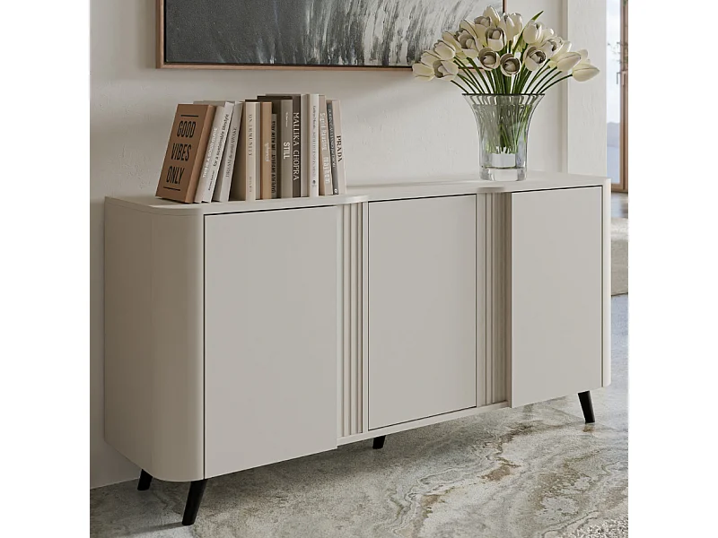 Credenza beige - 3 ante - 150cm Viali
