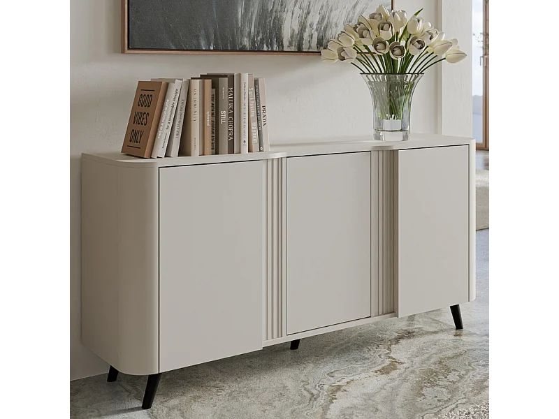 Credenza beige - 3 ante - 150cm Viali