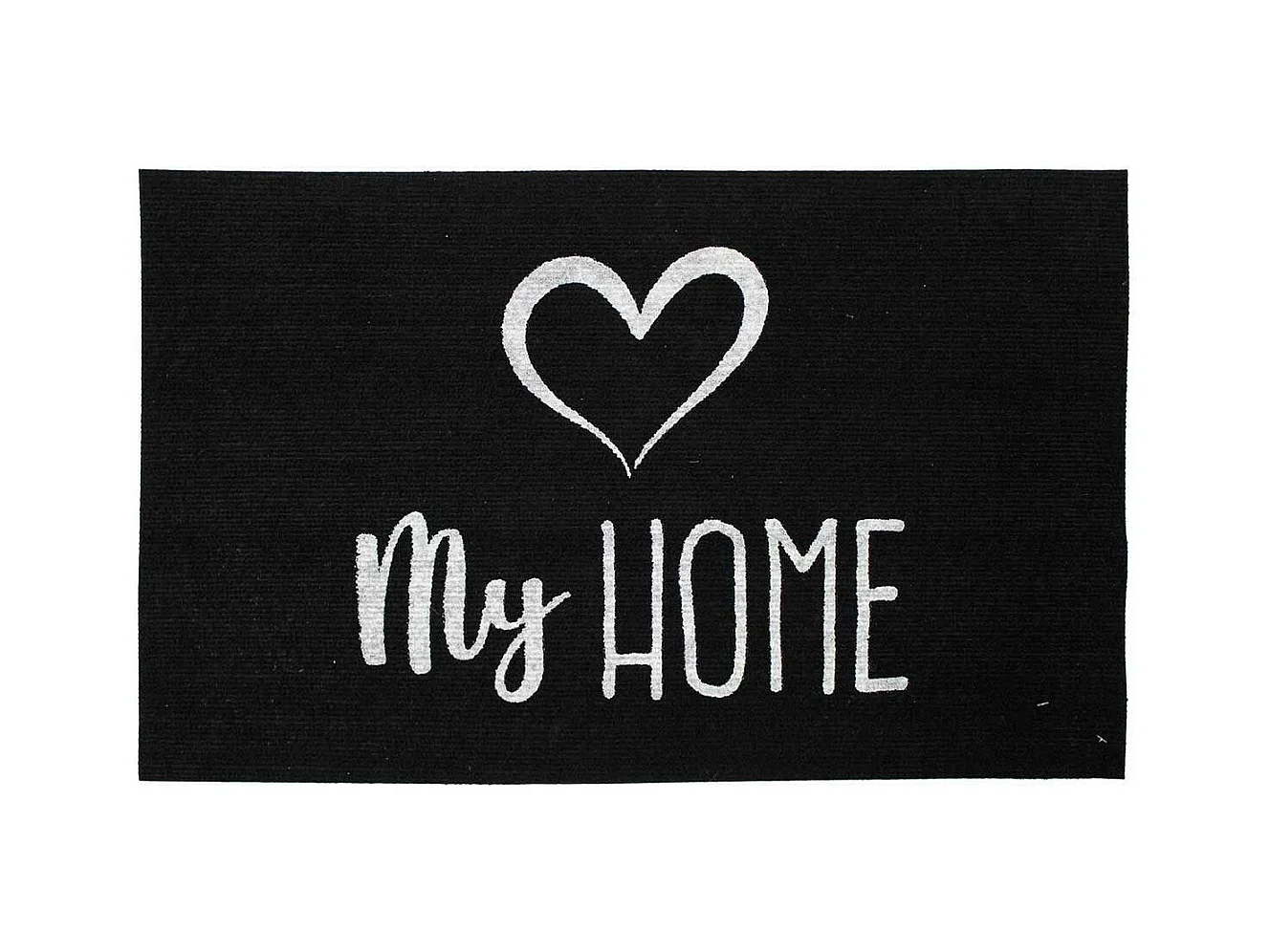 Tapis Imprimé Phosphorescent "My Home" 45x70cm Noir