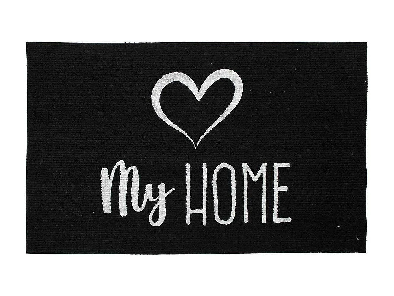 Tapis Imprimé Phosphorescent "My Home" 45x70cm Noir