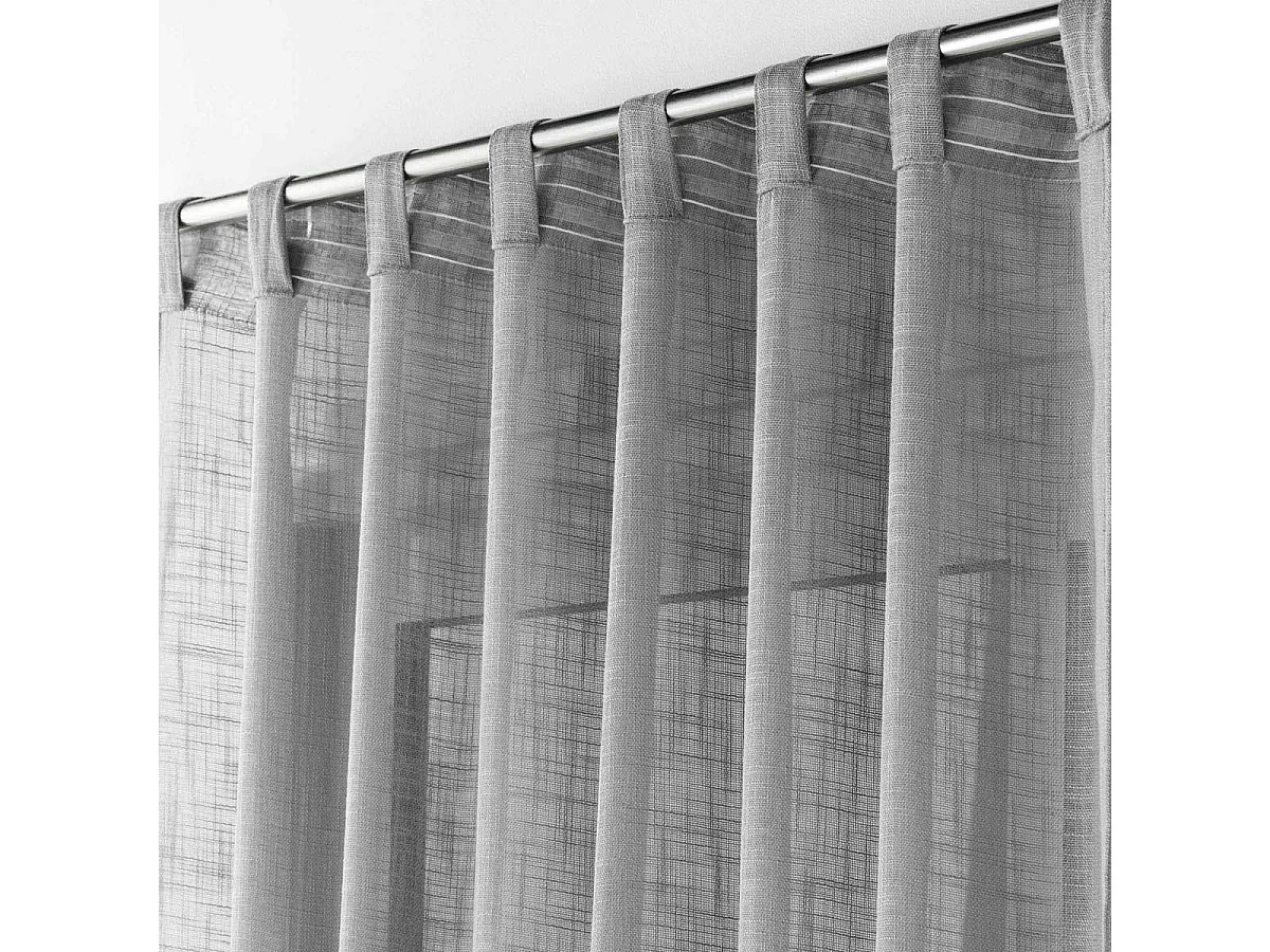 Rideau Voilage à Passants "Haltona" 140x240cm Gris