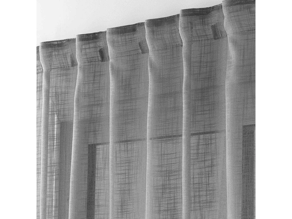 Rideau Voilage à Passants "Haltona" 140x240cm Gris