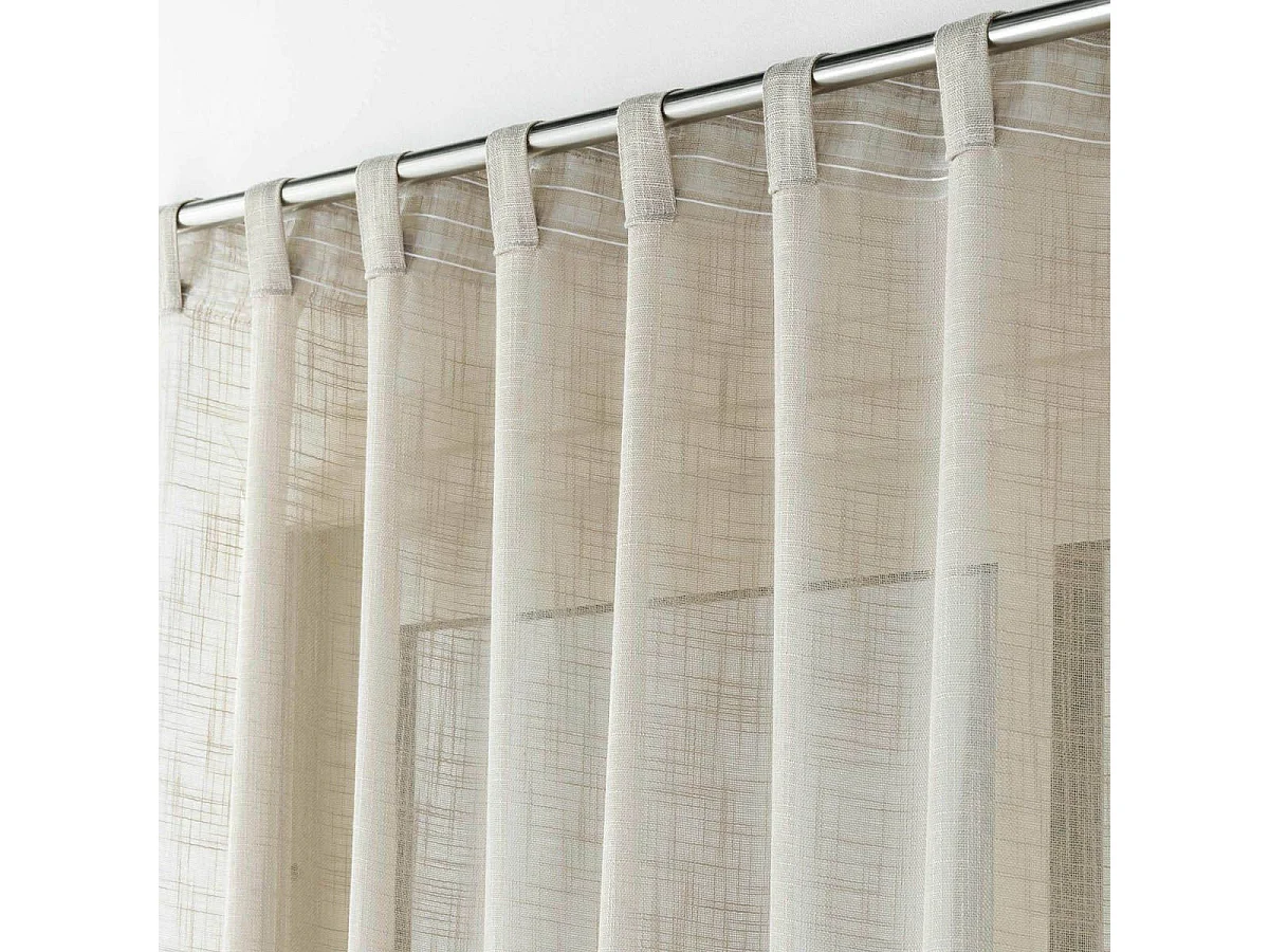 Rideau Voilage à Passants "Haltona" 140x240cm Noisette