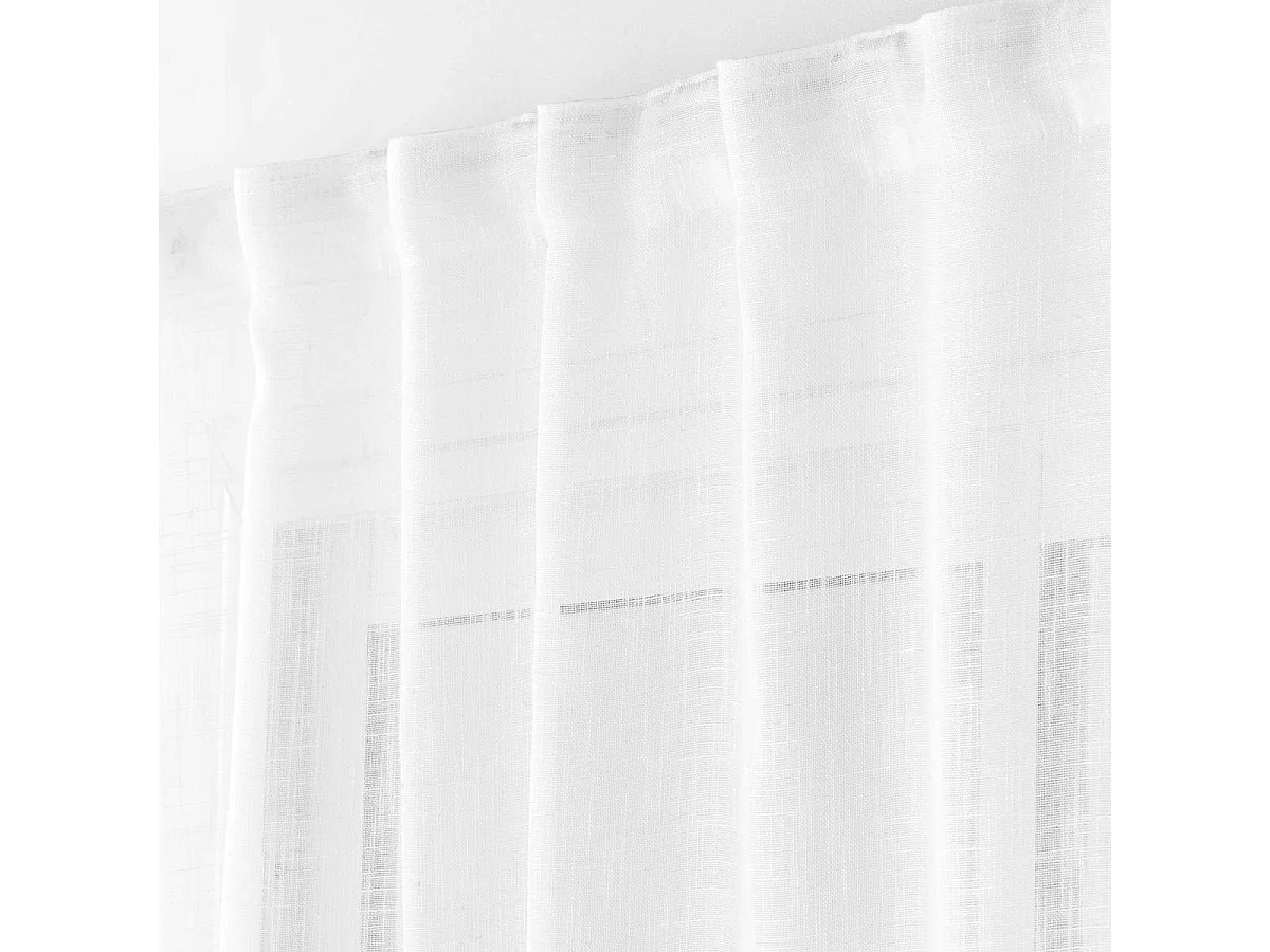 Rideau Voilage à Passants "Haltona" 140x240cm Blanc