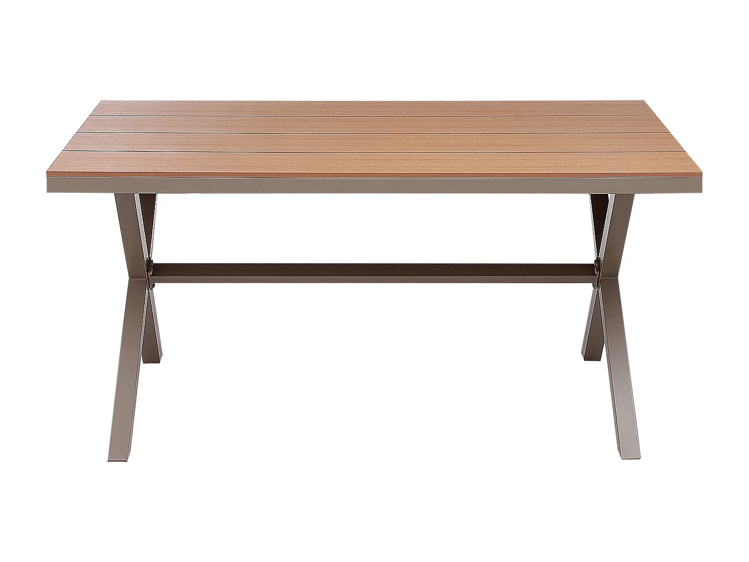 Tavolo da pranzo da giardino TIANO 160 cm 90 cm Metallo Tortora