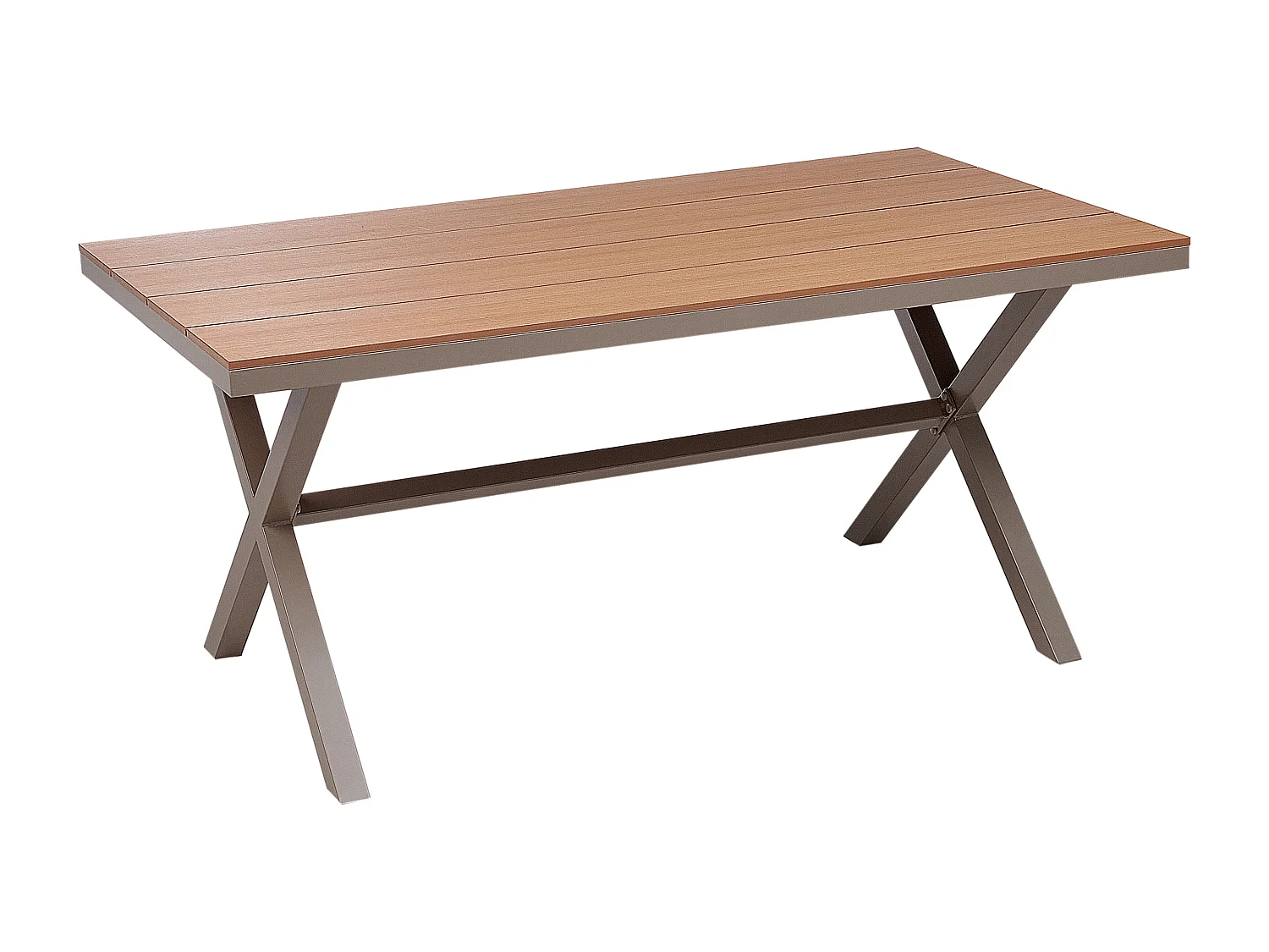 Gartentisch TIANO 160 cm 90 cm Metall Taupe