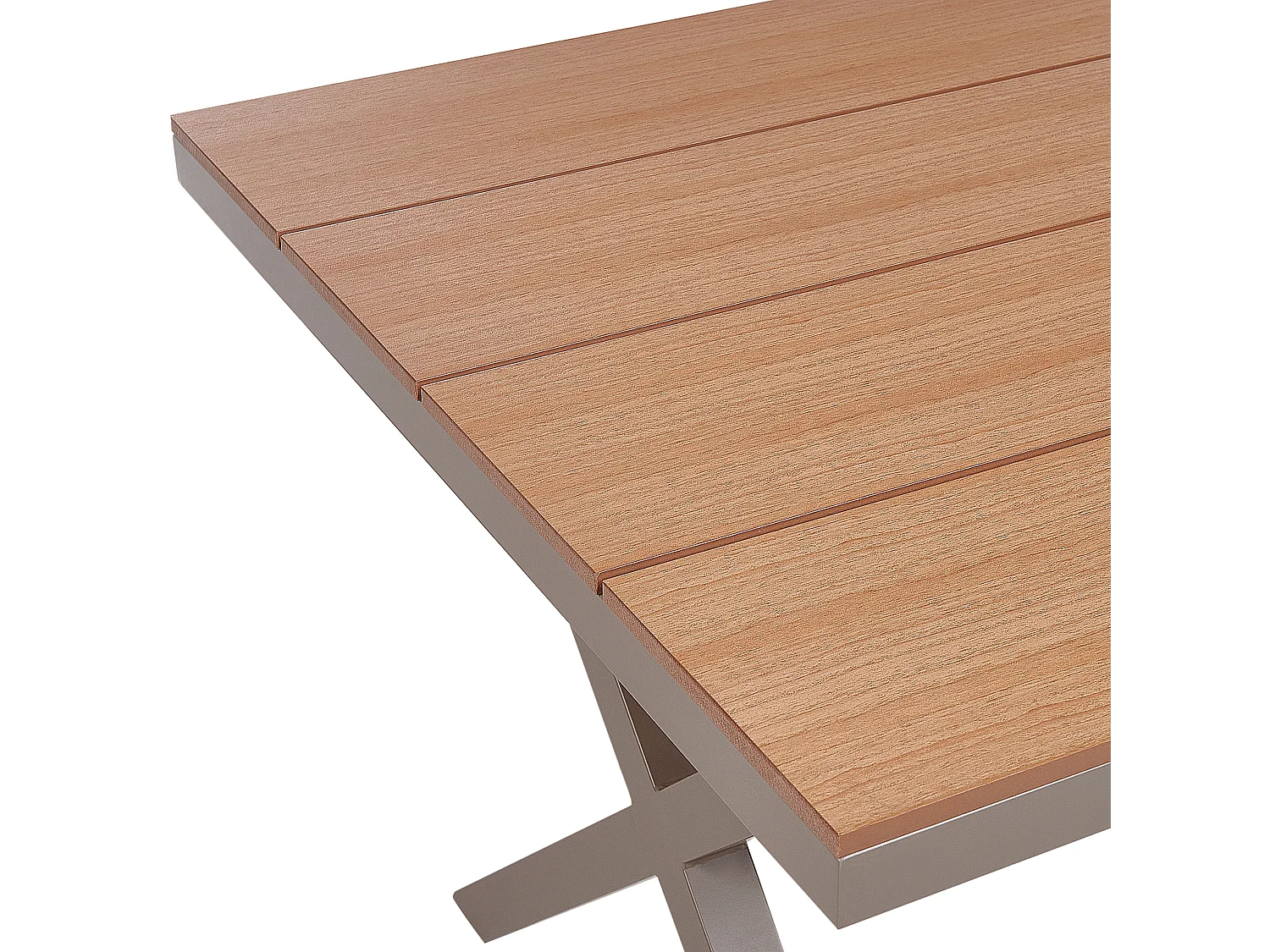 Mesa de refeição de jardim TIANO 160 cm 90 cm Metal Taupe