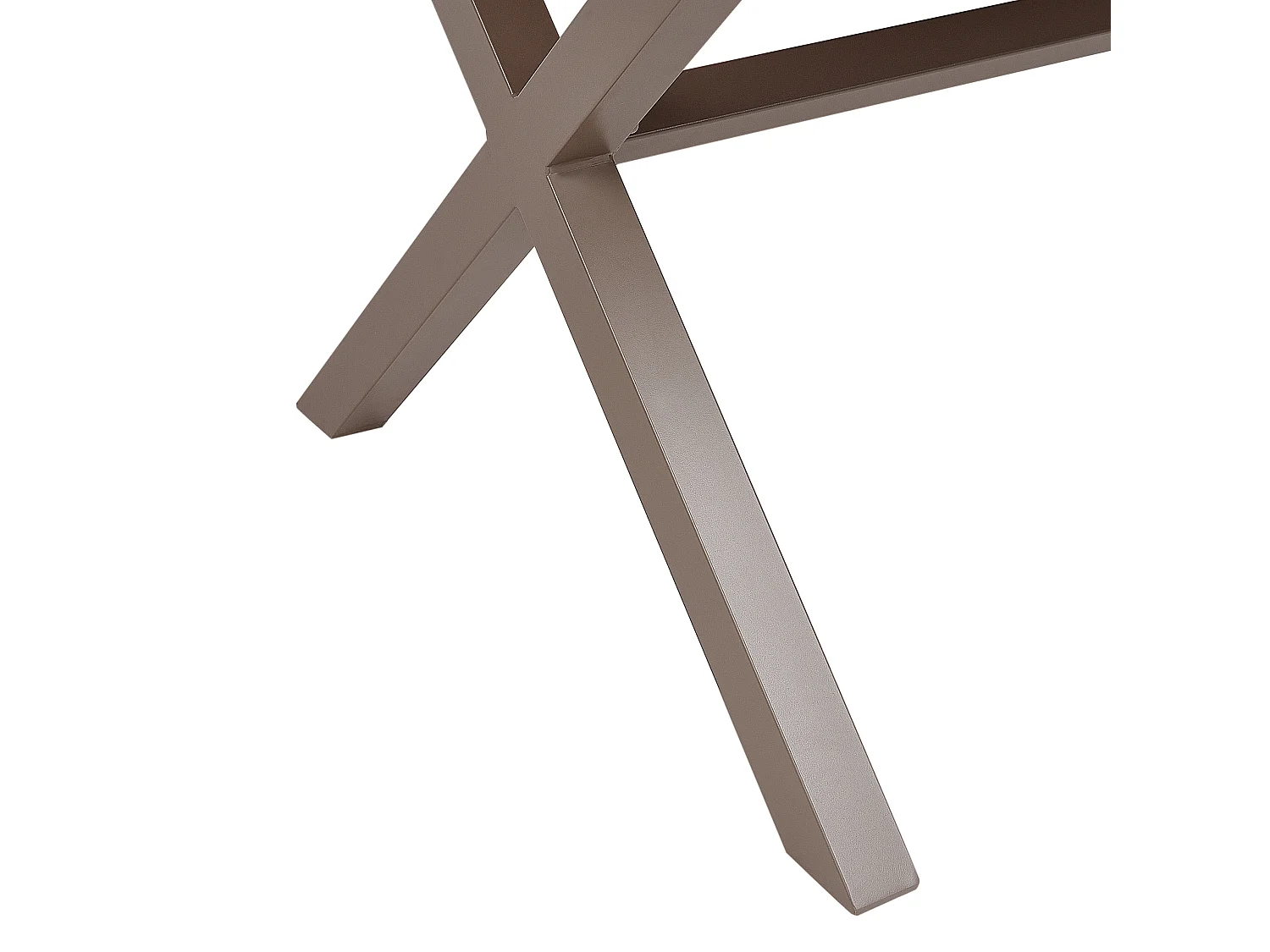 Table de salle à manger de jardin TIANO 160 cm 90 cm Métal Taupe