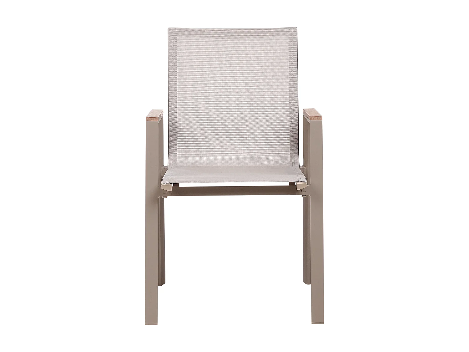 Lot de 4 chaises de jardin TIANO Métal Taupe