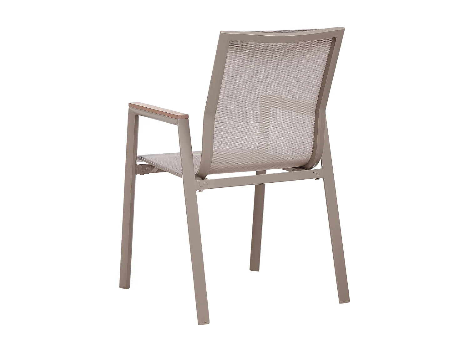 Lot de 4 chaises de jardin TIANO Métal Taupe