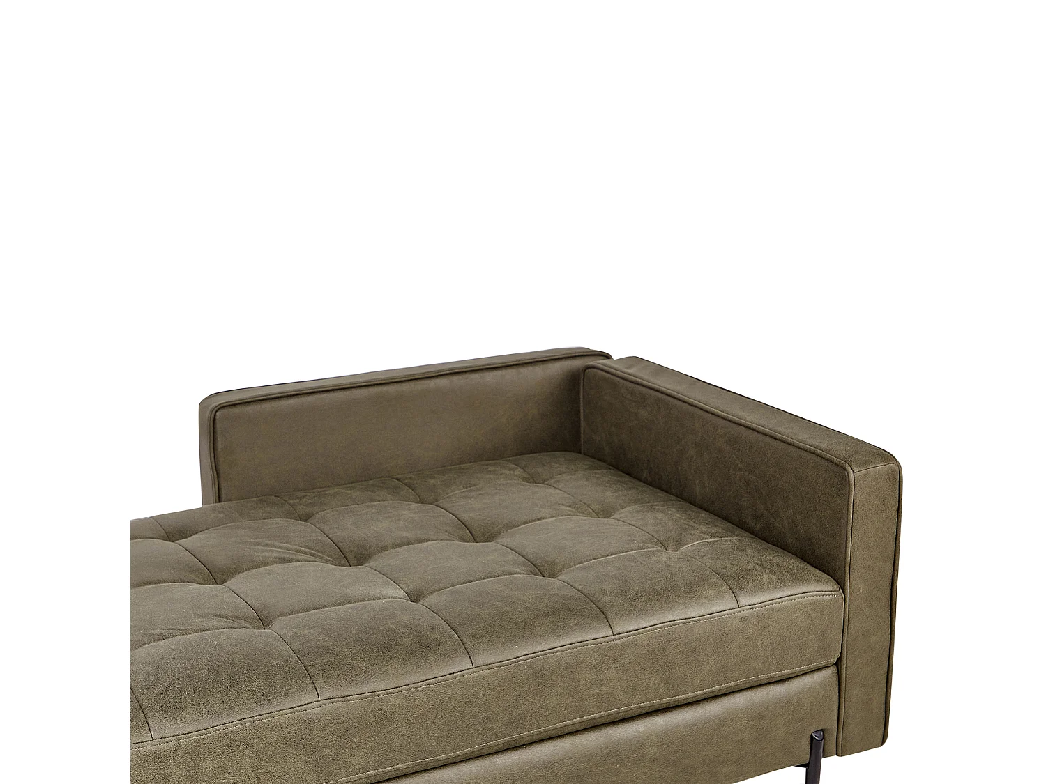Chaise longue côté droit REBAIS Cuir PU Vert