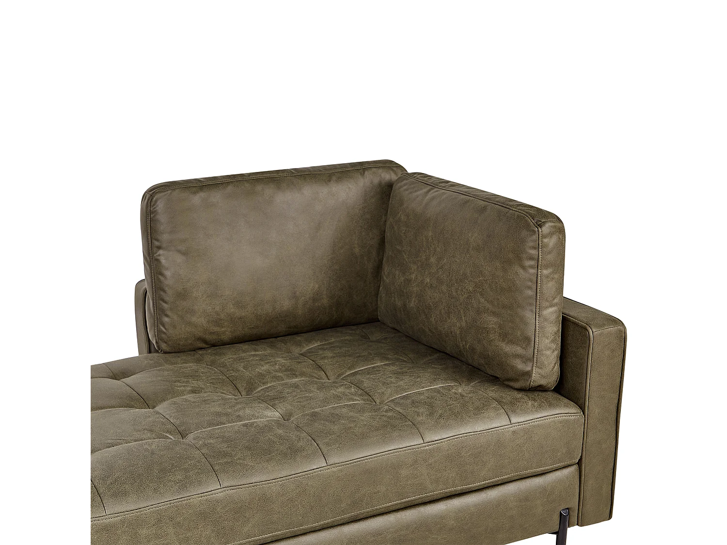 Rechtsseitige Chaiselounge REBAIS Kunstleder Grün