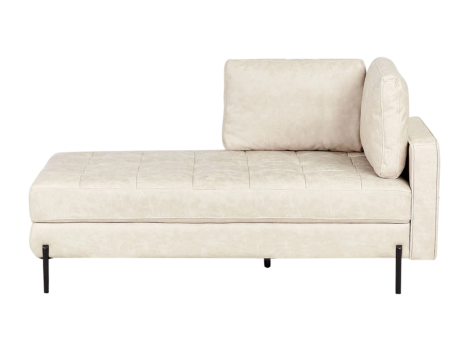 Chaise longue versione destra REBAIS Pelle sintetica Beige chiaro