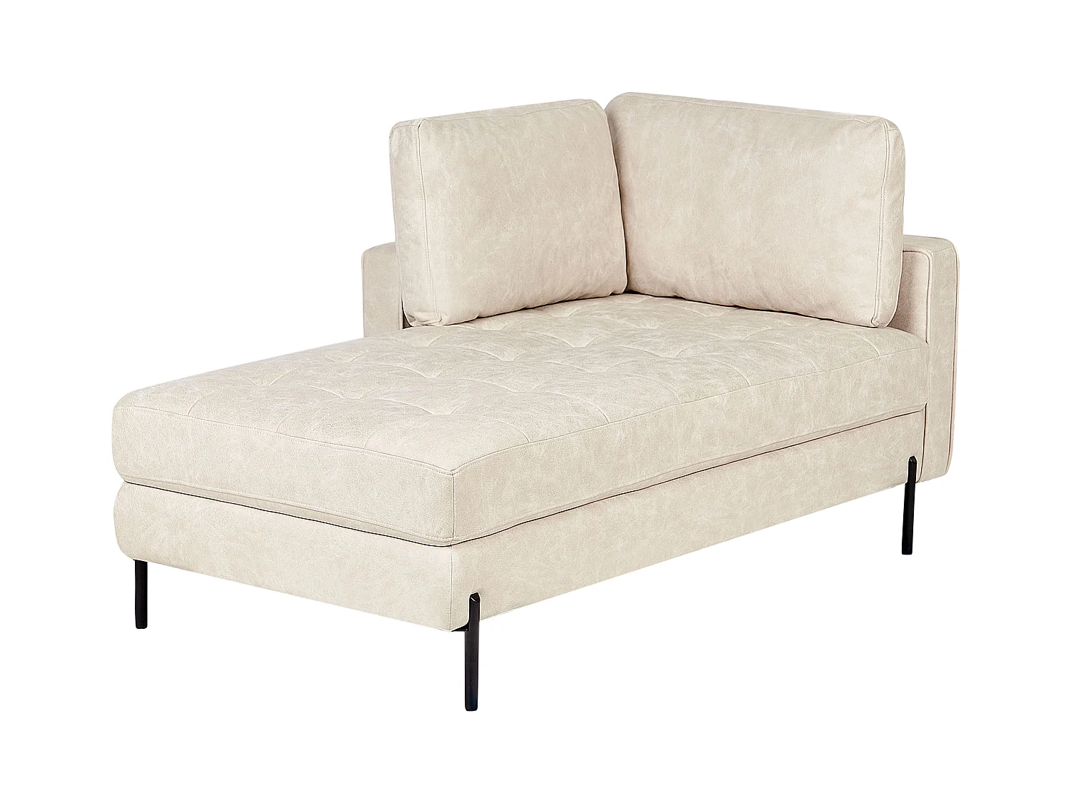 Chaise longue versione destra REBAIS Pelle sintetica Beige chiaro