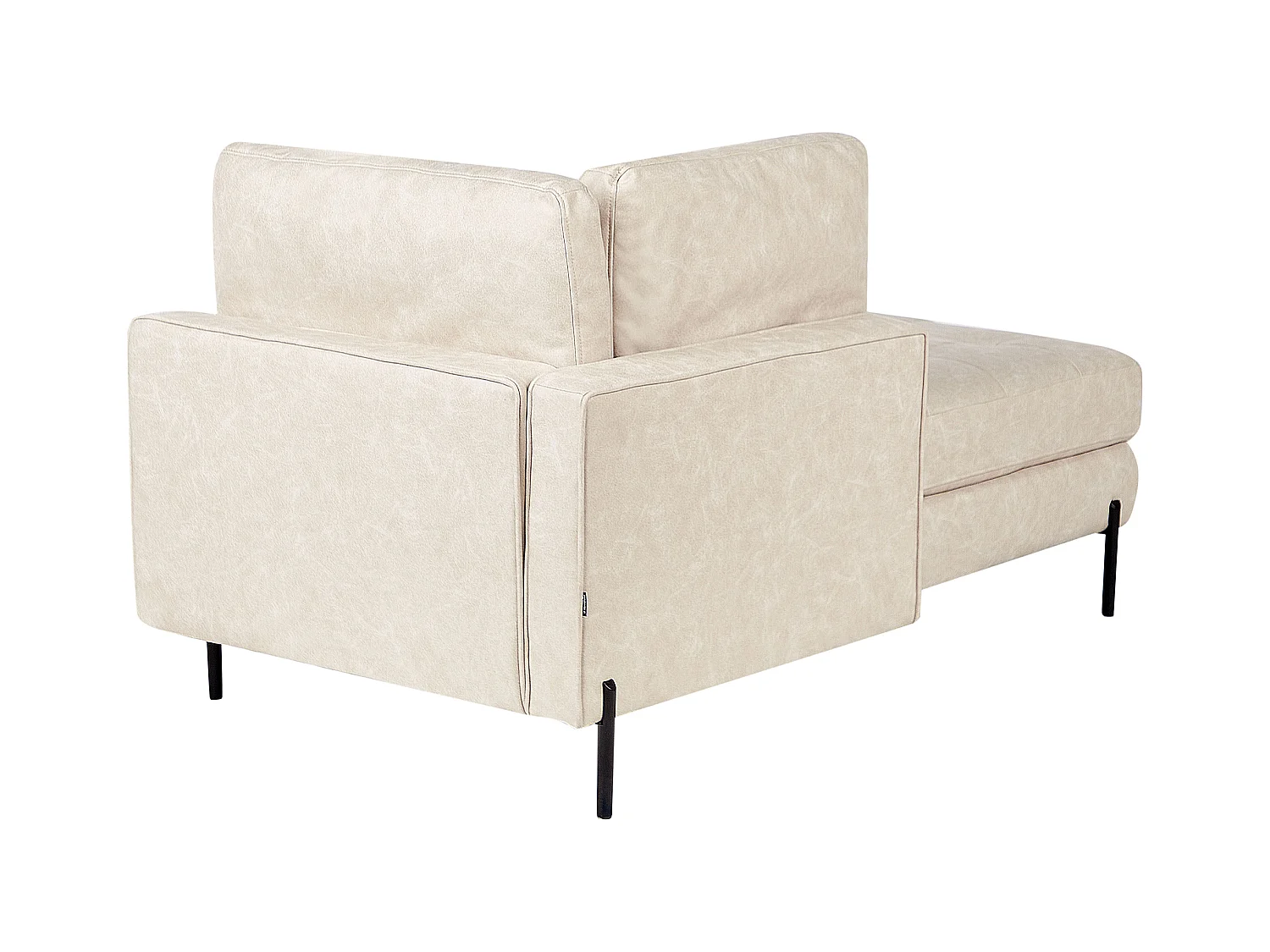 Chaise longue versione destra REBAIS Pelle sintetica Beige chiaro